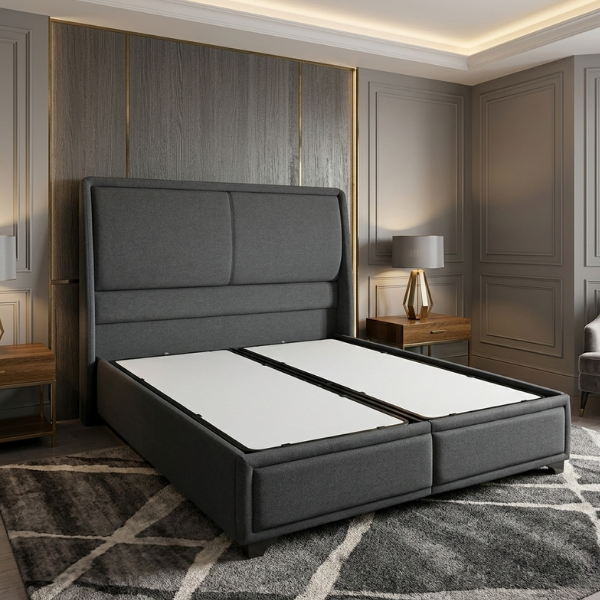 Oslo (Charcoal)- BASE & HEADBOARD