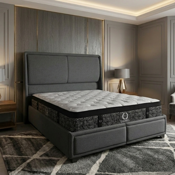 Oslo (Charcoal)- BASE & HEADBOARD
