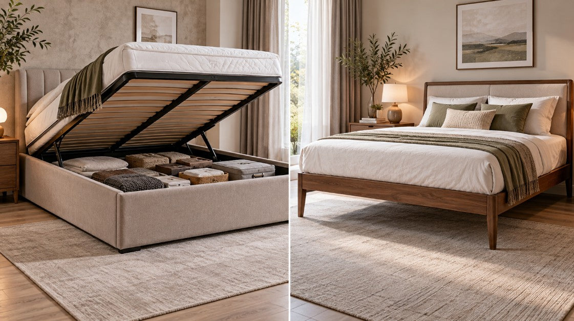 What Is the Difference Between a Storage Bed Base and a Bed Frame?